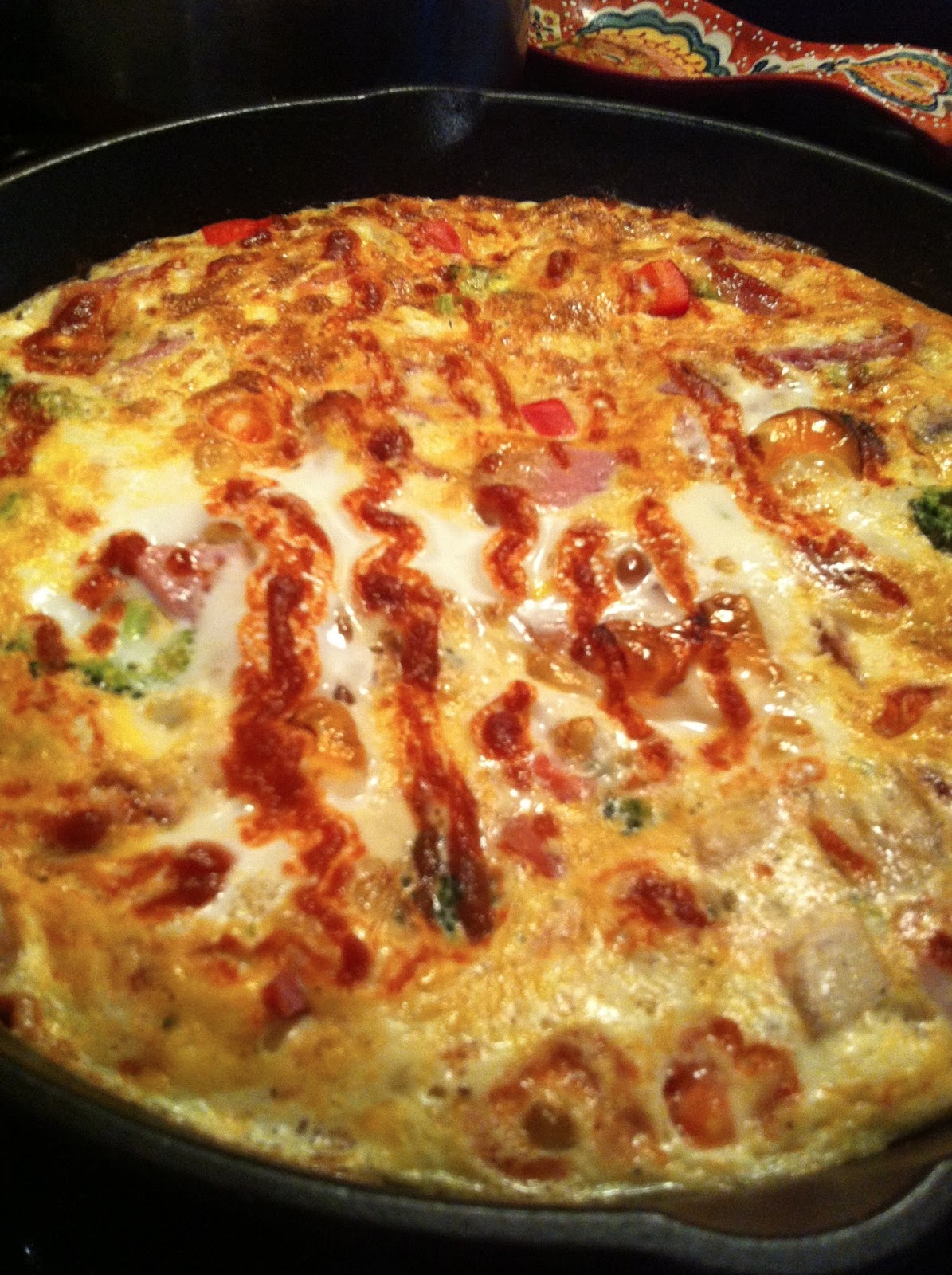 taylor made clean, lowcarb ham & veggie frittata