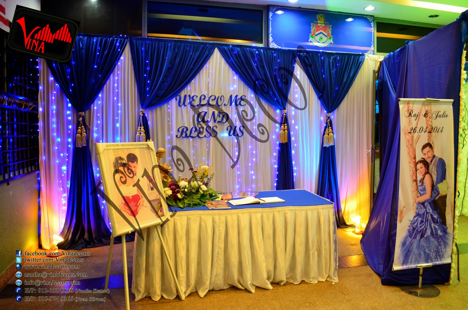 A Truly Magical Winter Wedding Dinner Concept at Pusat Komuniti Setul Perdana, Jalan 2/48A, Sentul Perdana, Bandar Baru Sentul Perdana, Kuala Lumpur on Saturday 26/04/2014 7PM (Entrance Decor with cloth, lighting, and dry stam, Walk way pillar (tree 11 feet tall) enhanced with white leafs and hanging crystal, Walk way arch / dome with hanging crystal and dry stam, main table setting, stage setting, photography section custom design as per couple request, table and chair, and projector screen 10 x 10 feet. A Truly Magical Winter Wedding Dinner Concept at Pusat Komuniti Setul Perdana, Jalan 2/48A, Sentul Perdana, Bandar Baru Sentul Perdana, Kuala Lumpur on Saturday 26/04/2014 7PM (Entrance Decor with cloth, lighting, and dry stam, Walk way pillar (tree 11 feet tall) enhanced with white leafs and hanging crystal, Walk way arch / dome with hanging crystal and dry stam, main table setting, stage setting, photography section custom design as per couple request, table and chair, and projector screen 10 x 10 feet.