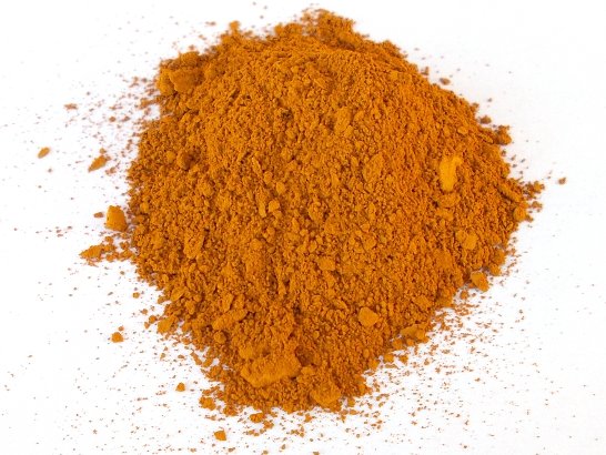Il pigmento giallo o, volendo, gianduia, ricavato dalla terra bolare colorante di ponte di Veja