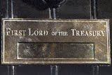 10 Downing Street letter box - First Lord of the Treasury