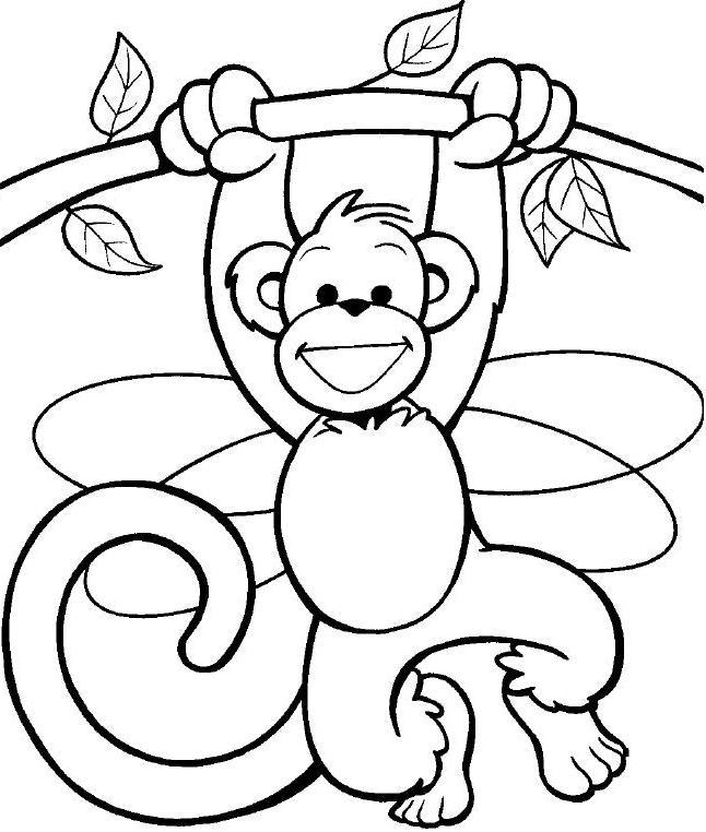 monitos tiernos para colorear