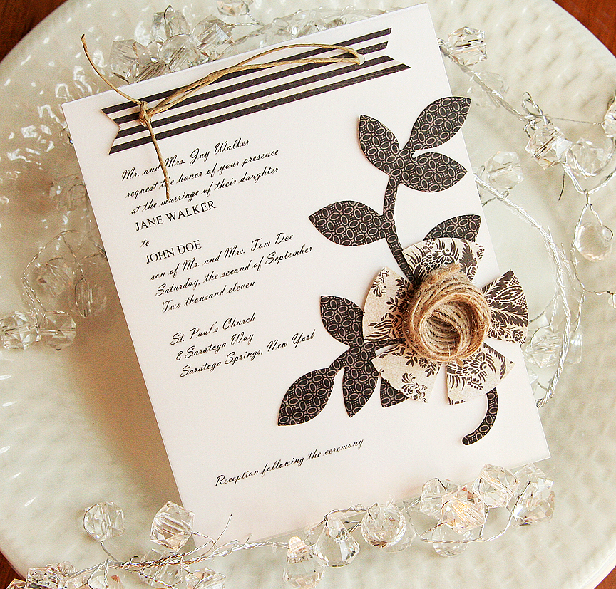 I wanted to try creating a timeless wedding invitation and keep it fairly 
