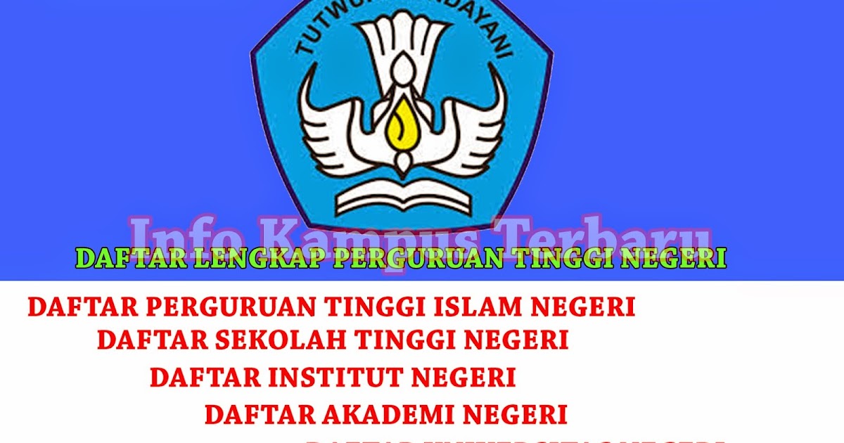 Daftar Lengkap Perguruan Tinggi Negeri di Indonesia | Info Kampus