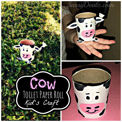 cow toilet paper roll craft