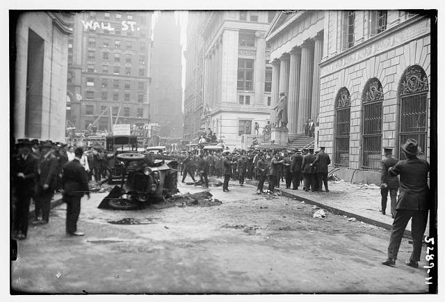 three reports on the explosion of wall street in 1920 three reports on the explosion of wall street in 1920