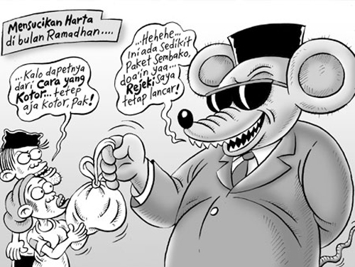 Kartun Lucu Korupsi (koruptor makin sulit dibasmi)