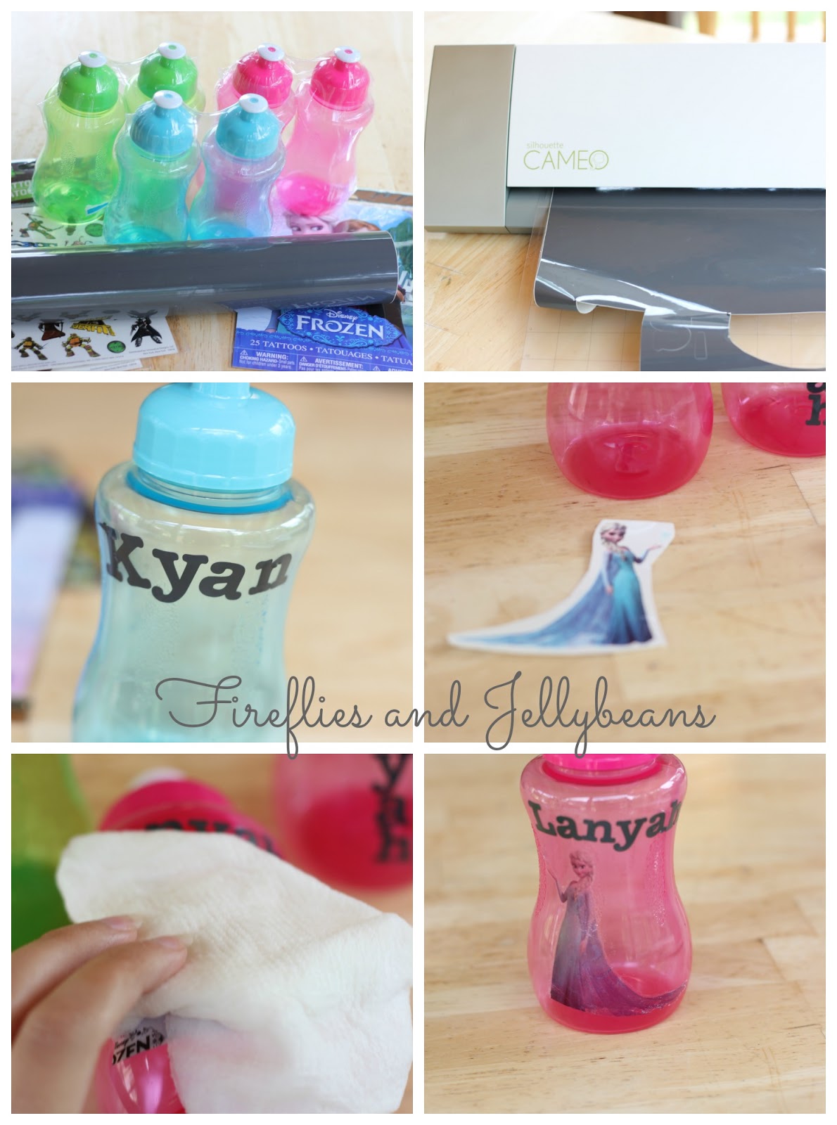 Fireflies and Jellybeans Easy DIY Personalized Water Bottles (Back to