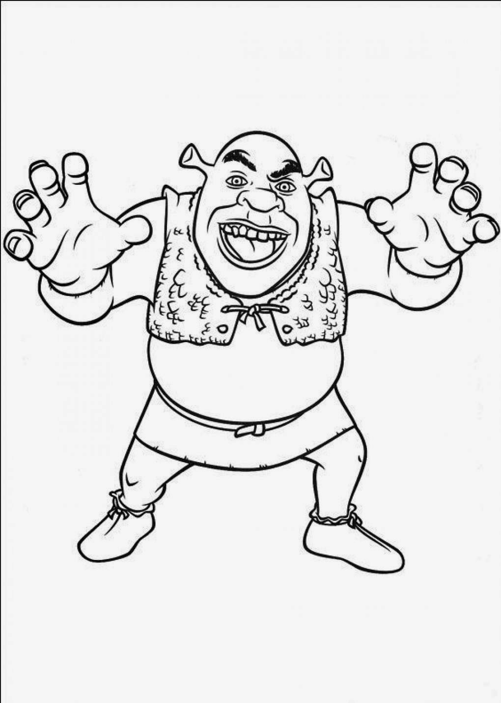 Cartoons Coloring Pages: Shrek Coloring Pages