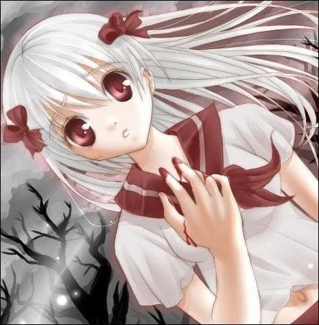 anime girl wallpaper hd. sad anime girl with white hair