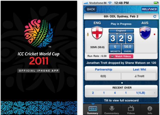Official iPhone app for ICC Cricket World Cup 2011 Official iPhone app for ICC Cricket World Cup 2011