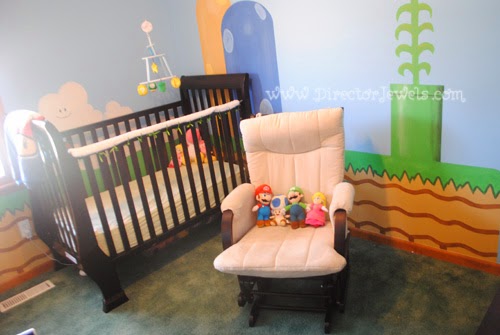 Mario Nursery Inspiration at directorjewels.com Super Mario Bros, Nintendo Theme DIY Decor and Ideas