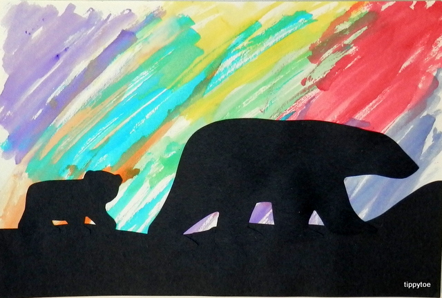 Tippytoe Crafts: Polar Bear Silhouettes