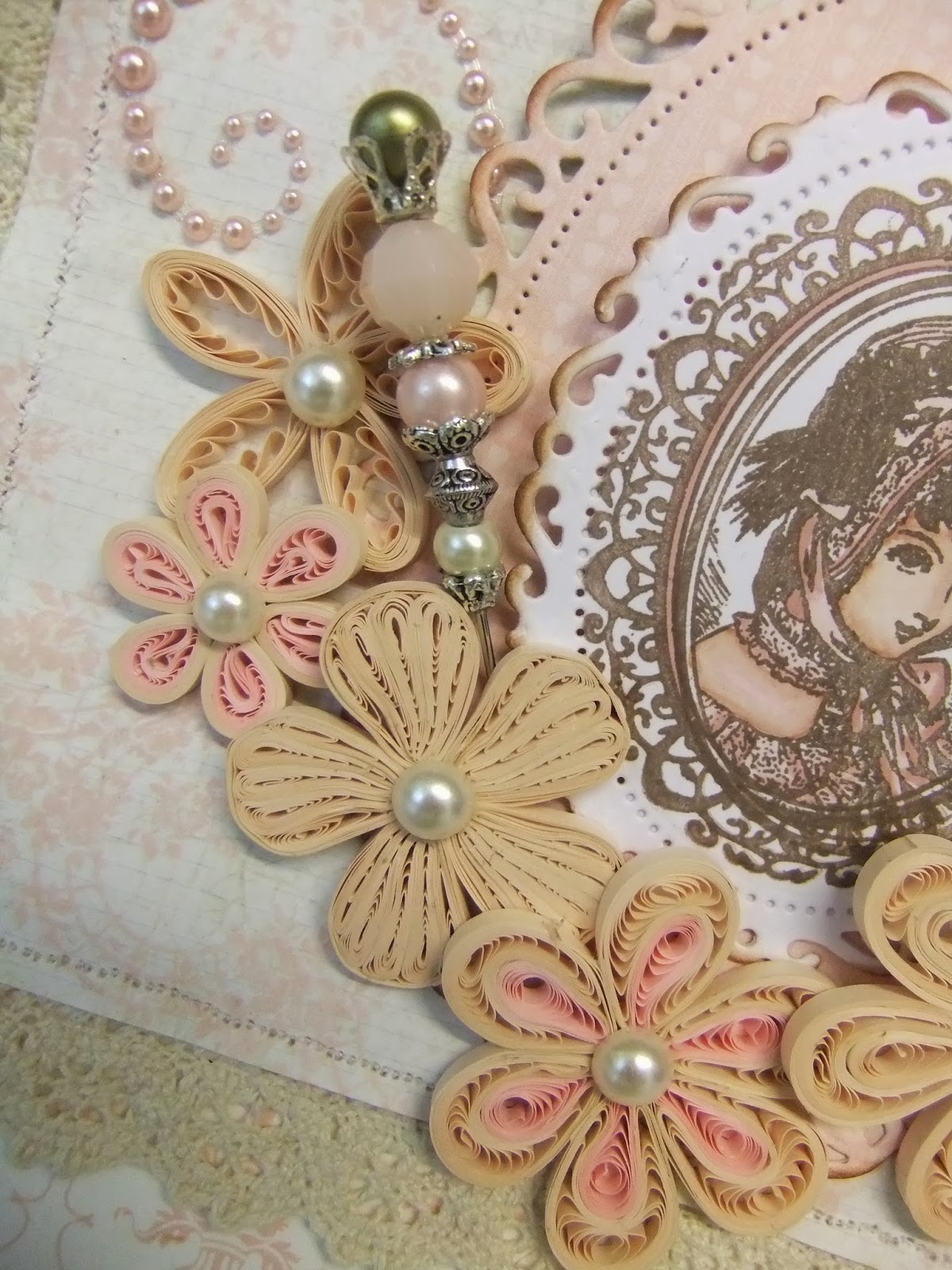 Quilled Shabby Chic Vintage Card Sheetal's Nook