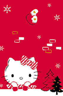 Hello Kitty Christmas iPhone wallpaper background 320x480