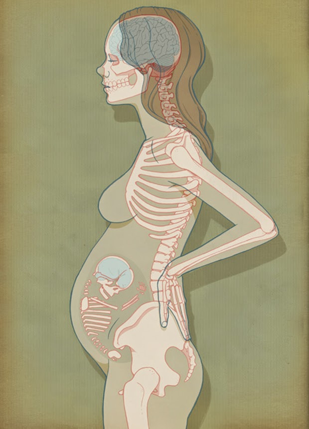 Pregnant nicole oils nude body
