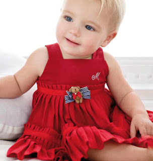 مجموعة ازياء اطفال باللون الاحمر Baby+Dresses-160