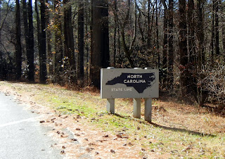 The North Carolina border with Virginia on the Blue Ridge Parkway  