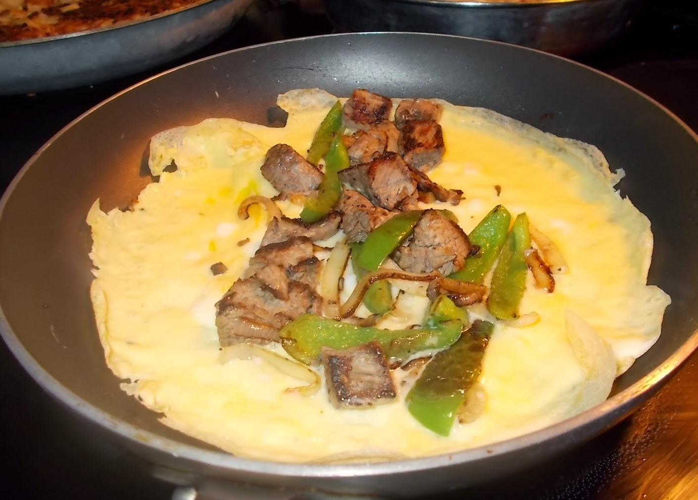 Jancey's Cooking Corner Steak and Blue Cheese Omelet