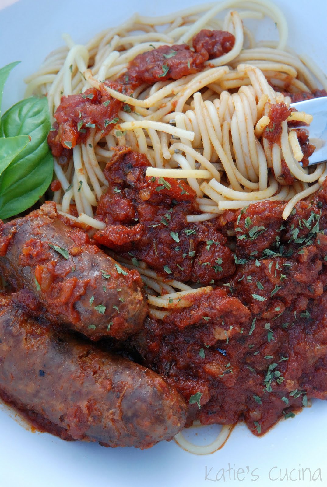 {Crock Pot} Fresh Tomato Sauce with Italian Sausage Katie's Cucina