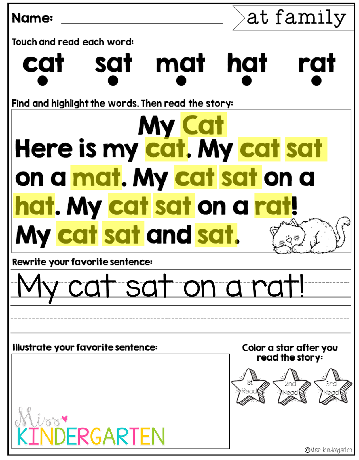 Worksheet Short Reading Passages For Kids i can read short vowel intervention miss kindergarten httpswww teacherspayteachers comproducti can