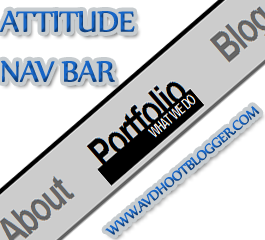 Attitude Navigation Menu Bar Widget For Blogger