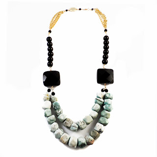 Statement Necklace by ELISHA FRANCIS LONDON elisha francis, elisha francis london, statement necklace, turquoise necklace, women's jewelry, black necklace, handmade necklace