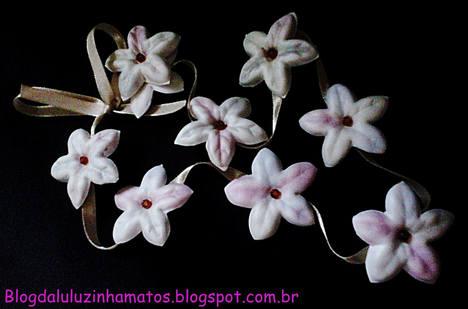 Blog Luana Alves Artesanato em EVA Tiara de flores em eva