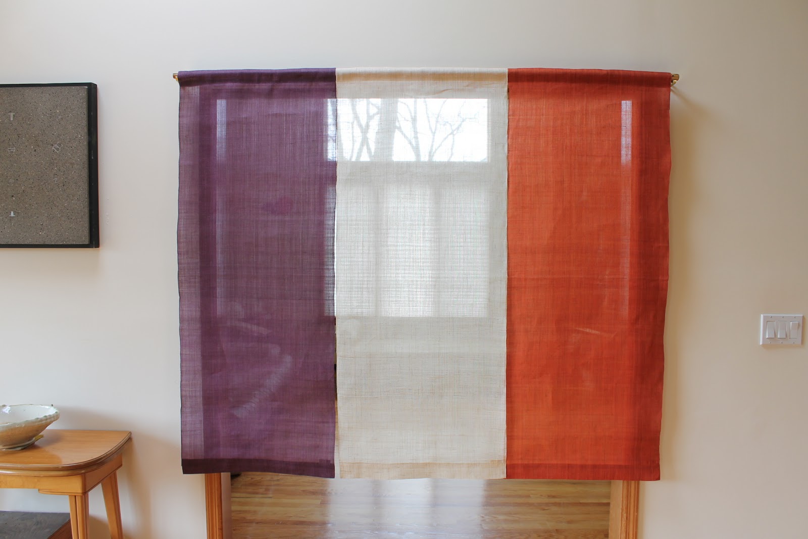 Sara Japanese Pottery Colorful Linen Panel Curtain