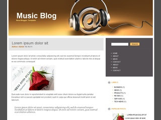 Music Blog Blogger Template