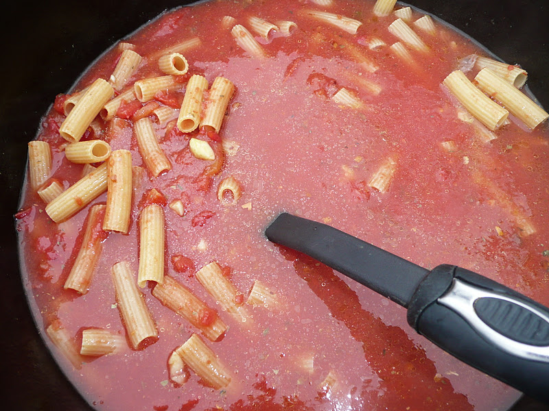 Everyday Dutch Oven Skillet Baked Ziti with Puttanesca Sauce