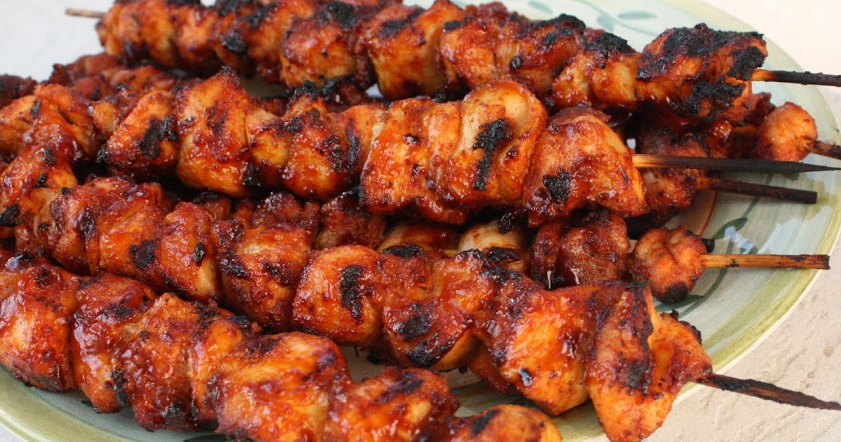 Brye Likes to Cook BBQ Chicken on a Stick