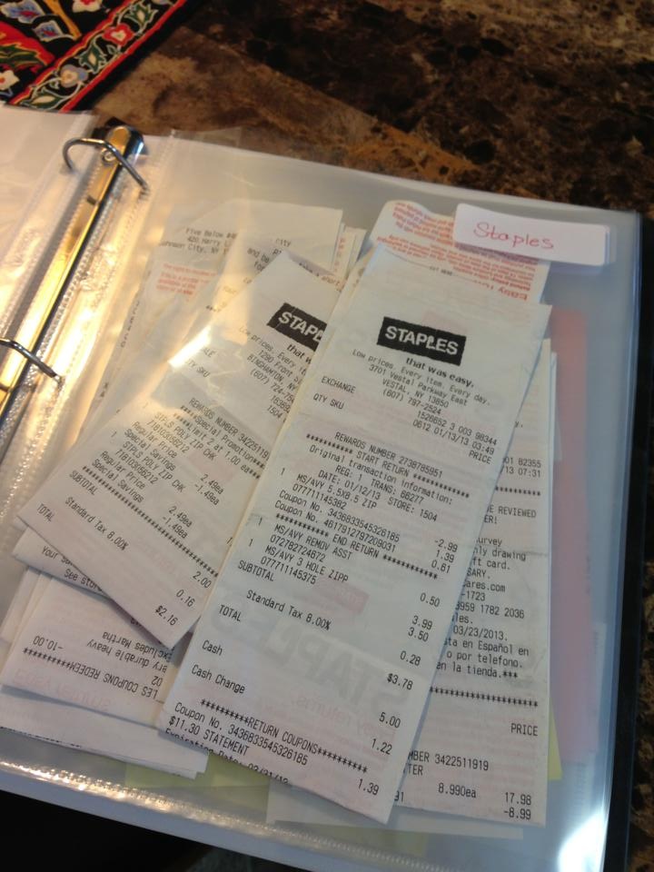 Class Organize Receipt Roundup