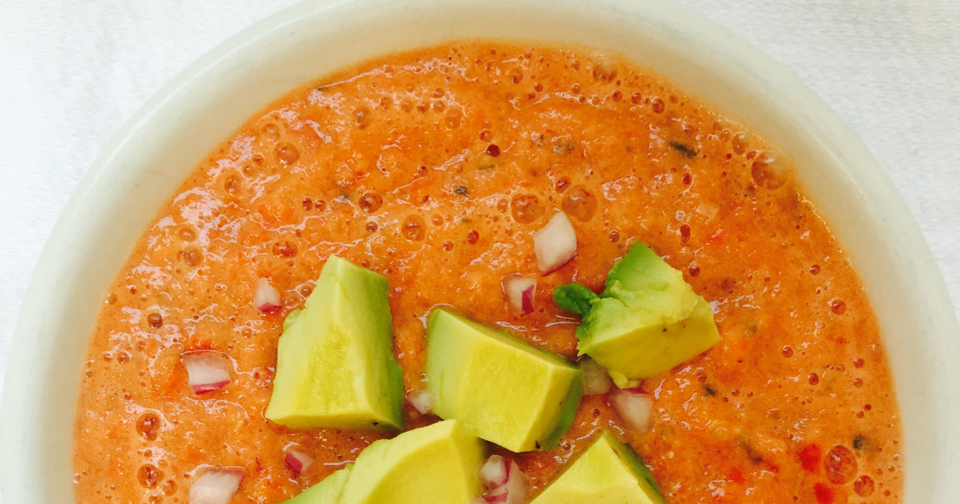 Full Belly Sisters Fresh Tomato Gazpacho Cold Soup for Hot Days
