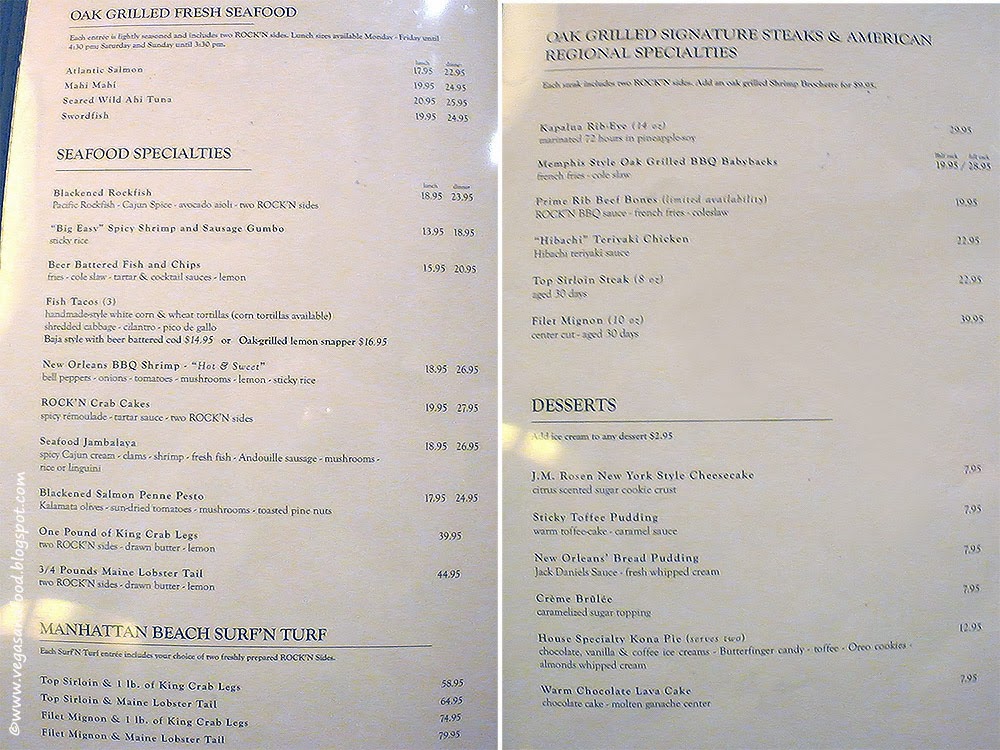 Rock 'N Fish Downtown Vegas and Food