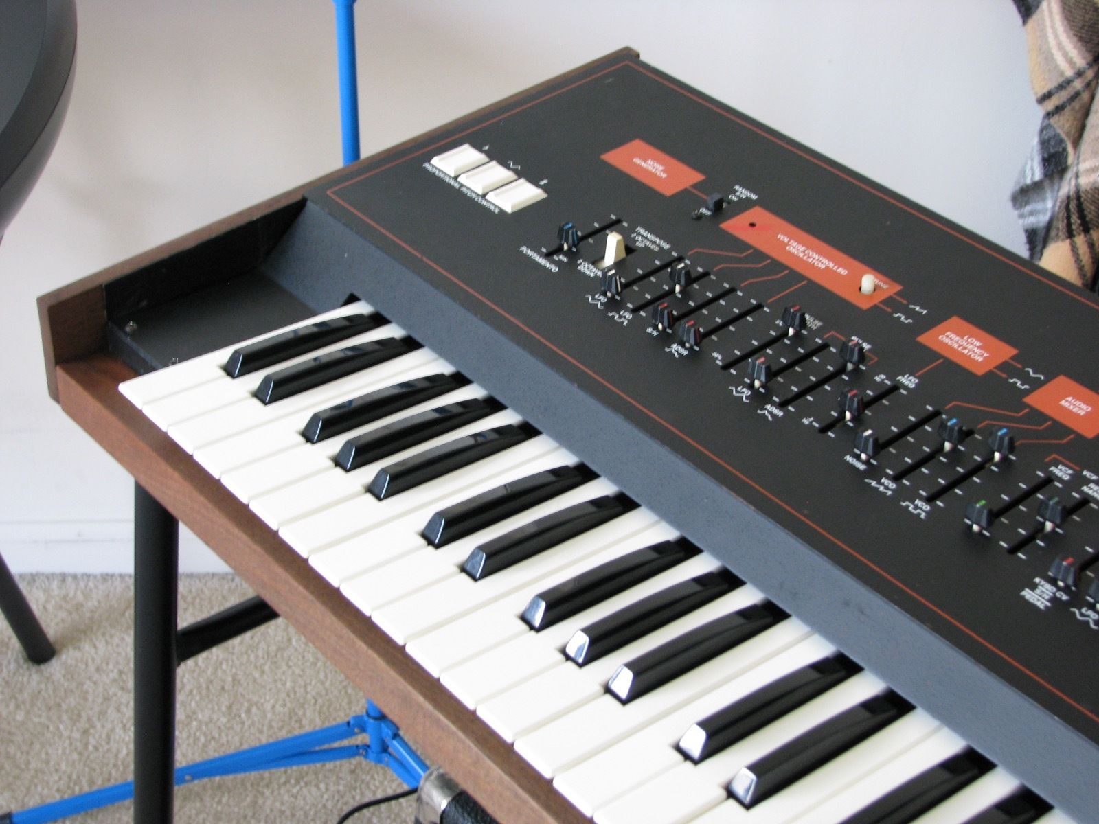 MATRIXSYNTH ARP AXXE SYNTHESIZER with Custom Wood Case