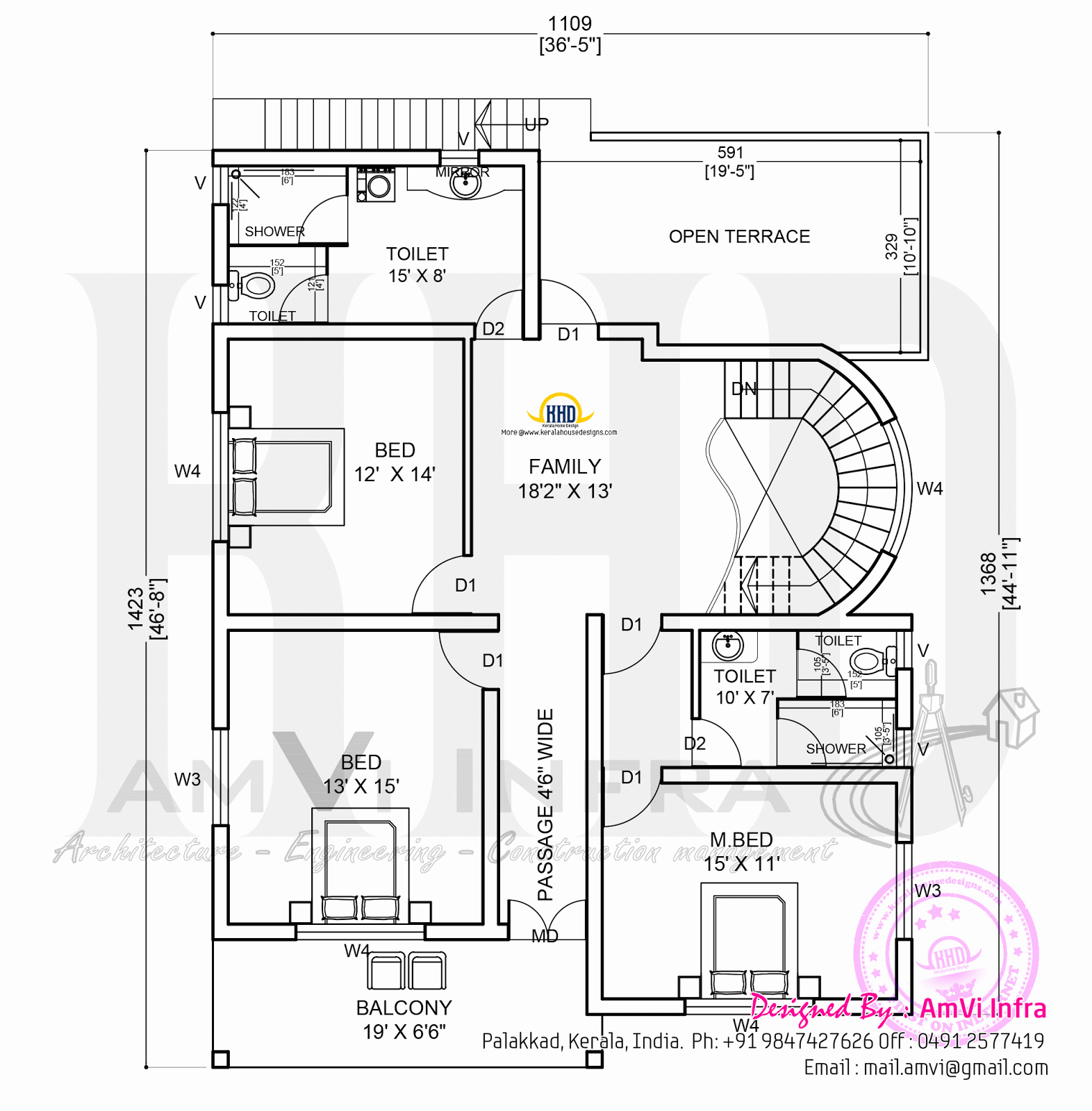 Elevation and free floor plan | Home Kerala Plans