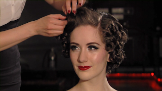Burlesque dancer Medianoche with vintage hair Burlesque dancer Medianoche with vintage hair