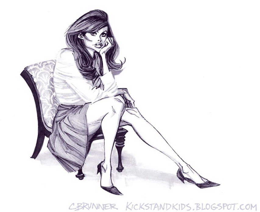 drawing girls by chris brunner pin up and cartoon girls art