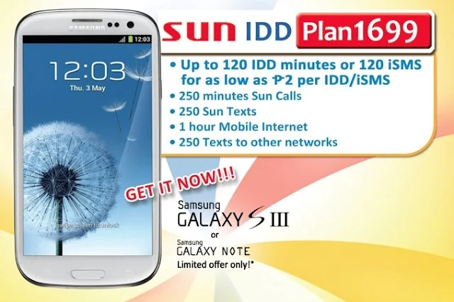 Sun Cellular offers Galaxy S III and Galaxy Note for Plan 1699