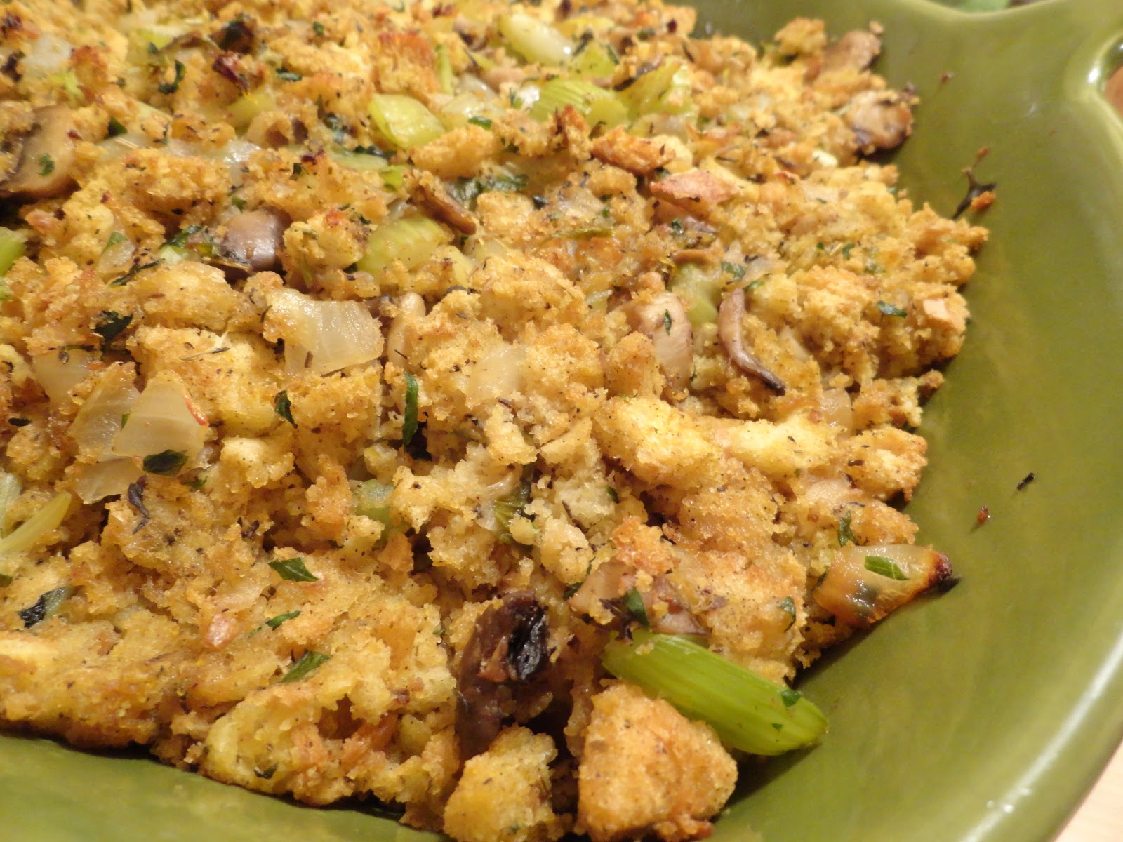 Onion, Celery and Mushroom Stuffing The "V" Word