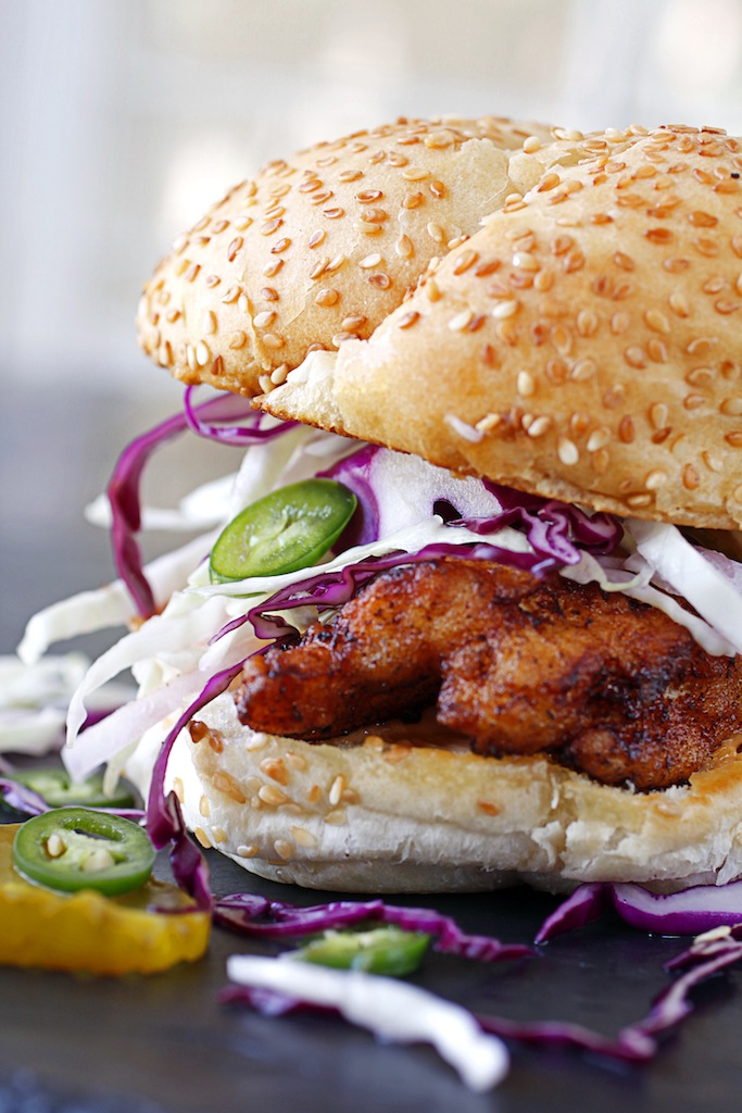 There's a Newf in My Soup! Bon Appetit Cook the Cover Fried Chicken Sandwich with Jalapeno