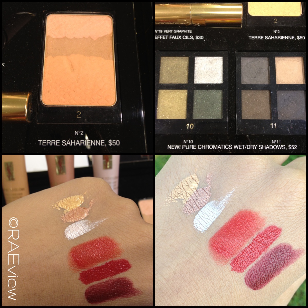 the raeviewer - a premier blog for skin care and cosmetics from an esthetician's  point of view: YSL Fall 2012 Make-up Swatches and Tutorial + Review Video  Details