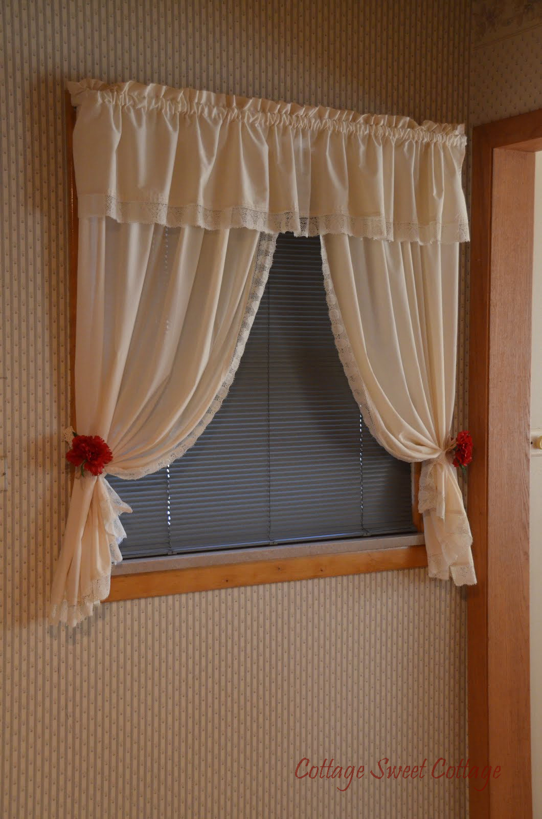 Cottage Sweet Cottage Curtains for my SweetHeart Kitchen