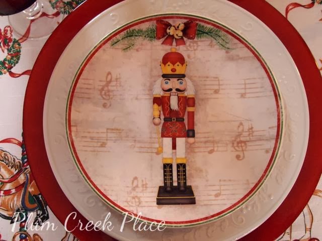 plum creek place nutcracker tablescape for christmas pfaltzgraff christmas flatware