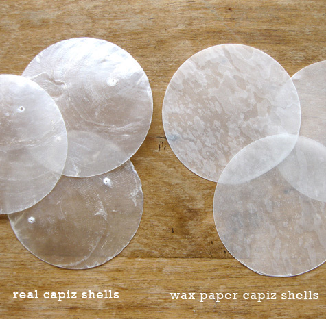 Diy Capiz Shell Chandelier For Under 10 Classy Clutter I Almost Like The Look Of Wax Better And Paper S Aren T Fragile Noisy When Hanging