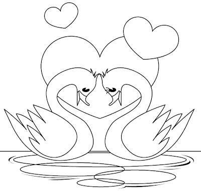 Beautiful Swan Coloring Pages