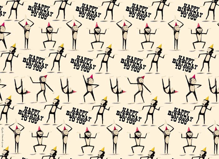 Pencil Pocket Birthday wrapping paper