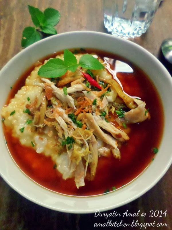 Amal's Kitchen Simple & Easy Recipes Bubur Ayam Kuah Kecap a la Si