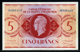 Currency French Francs Marianne de Dulac banknote