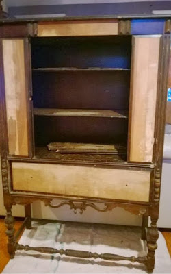 1928 China Cabinet Makeover By Pretty Painted Things & Other Things That Make Me Happy - Featured On Furniture Flippin'